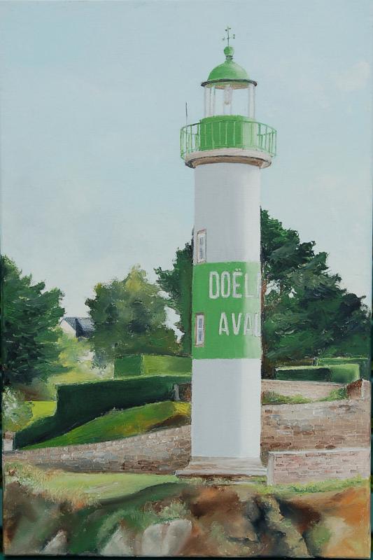 Phare de doelan-aval.jpg - Painting oil on canvas -Huile sur toile format /size 40x60
